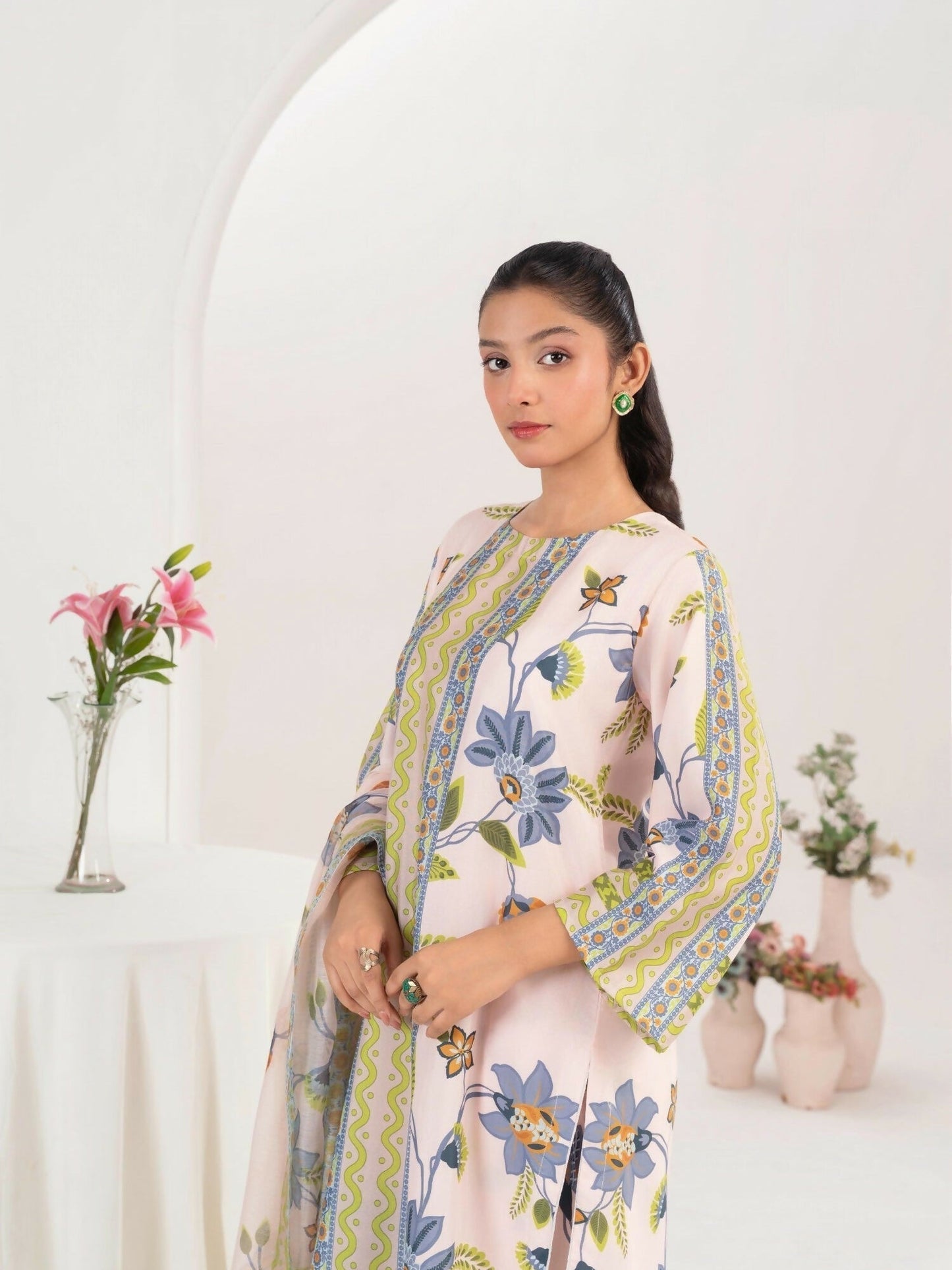 Stylish Collection Serene Summer Poly Lawn Printed Stitched 3-Piece Suit-Rukhsar.