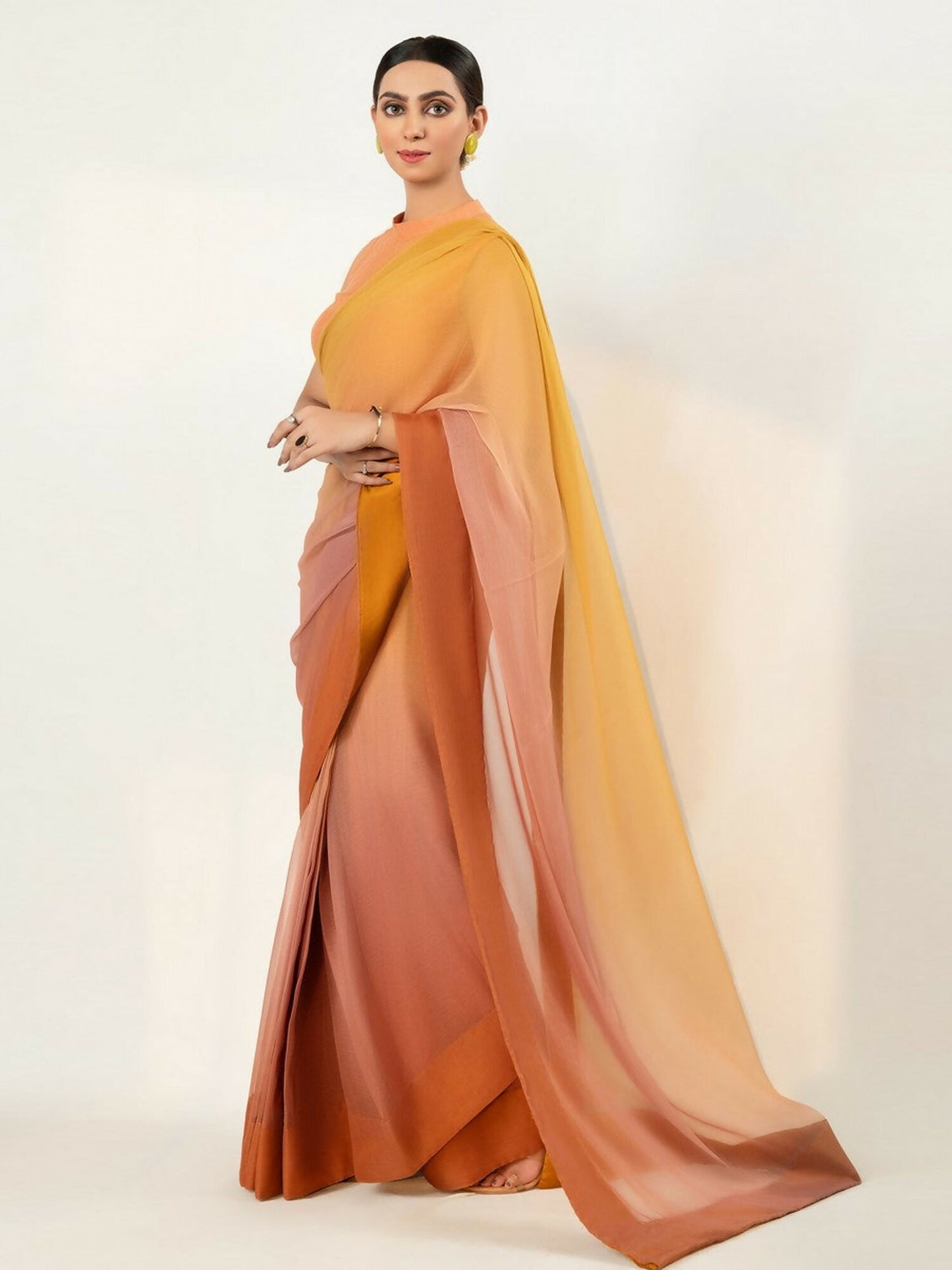 Imran Aftab Chiffon Printed Unstitched Saree-IASC 11