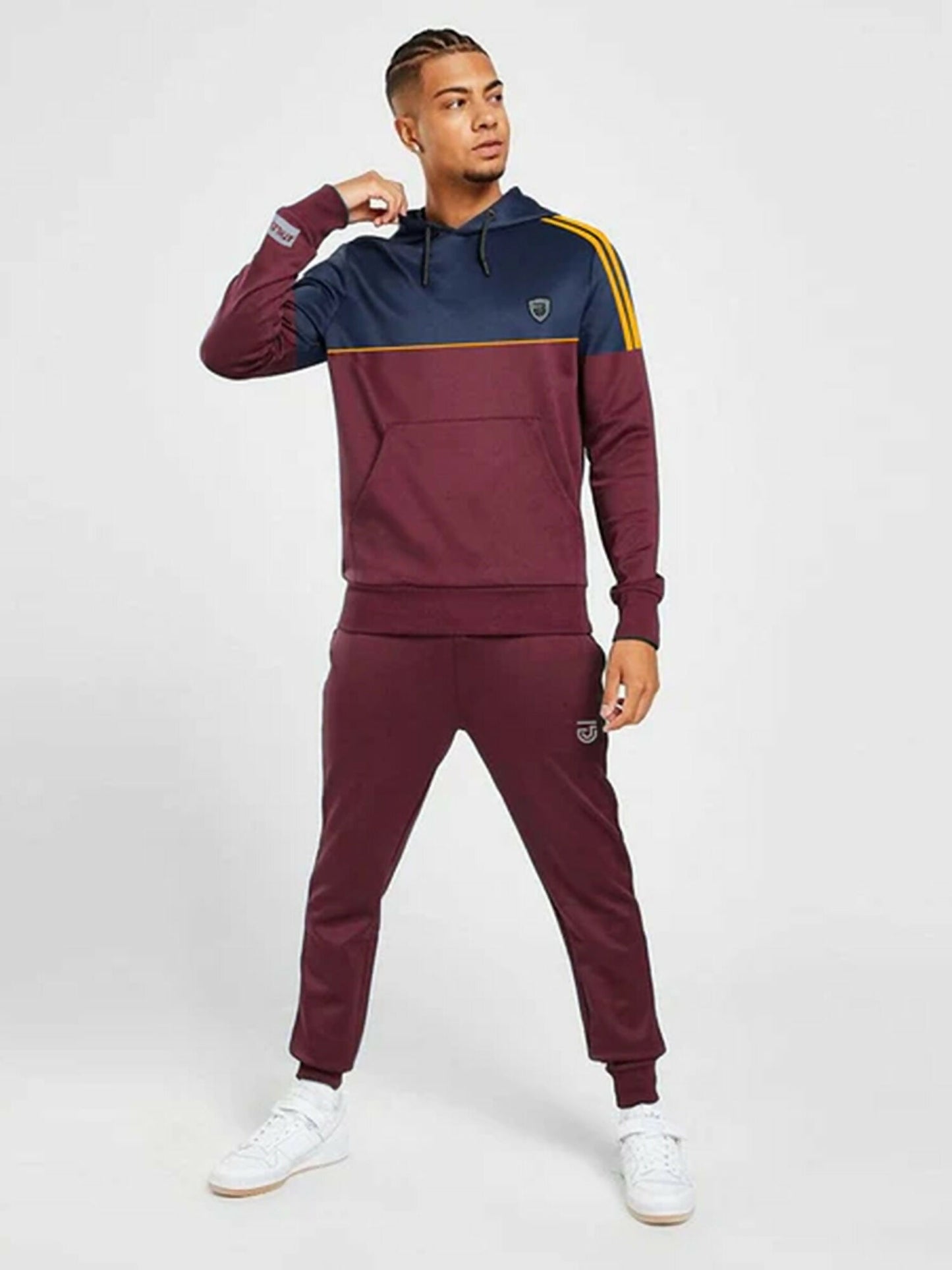 Jupiter Printed logo Premium Contrast Panel Track Suit-12882