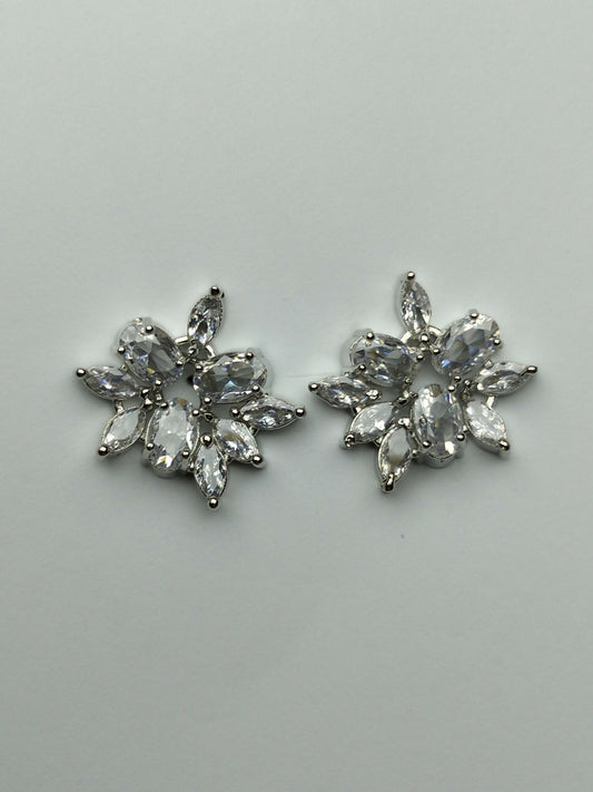H&A Jewellery One Carat Silver Plated Stud Earrings