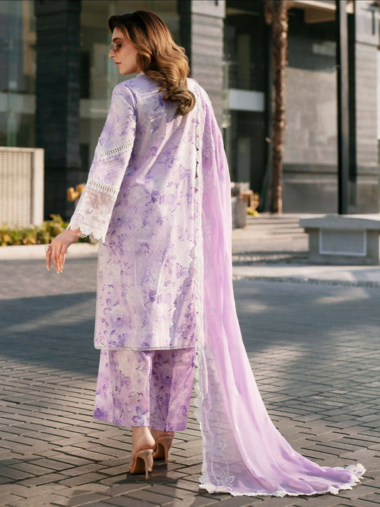 Mahnur Broadway Luxury Lawn'26 Embroidered Stitched 3-Piece Suit-BW-009