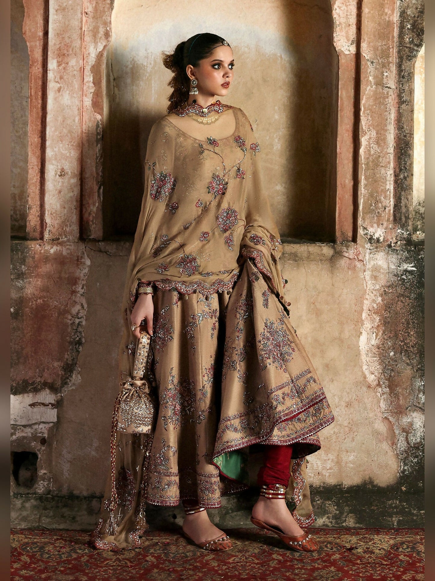 Hussain Rehar Massarat Festive Unstitched'25 Raw Silk 3-Piece Suit-Mahvash