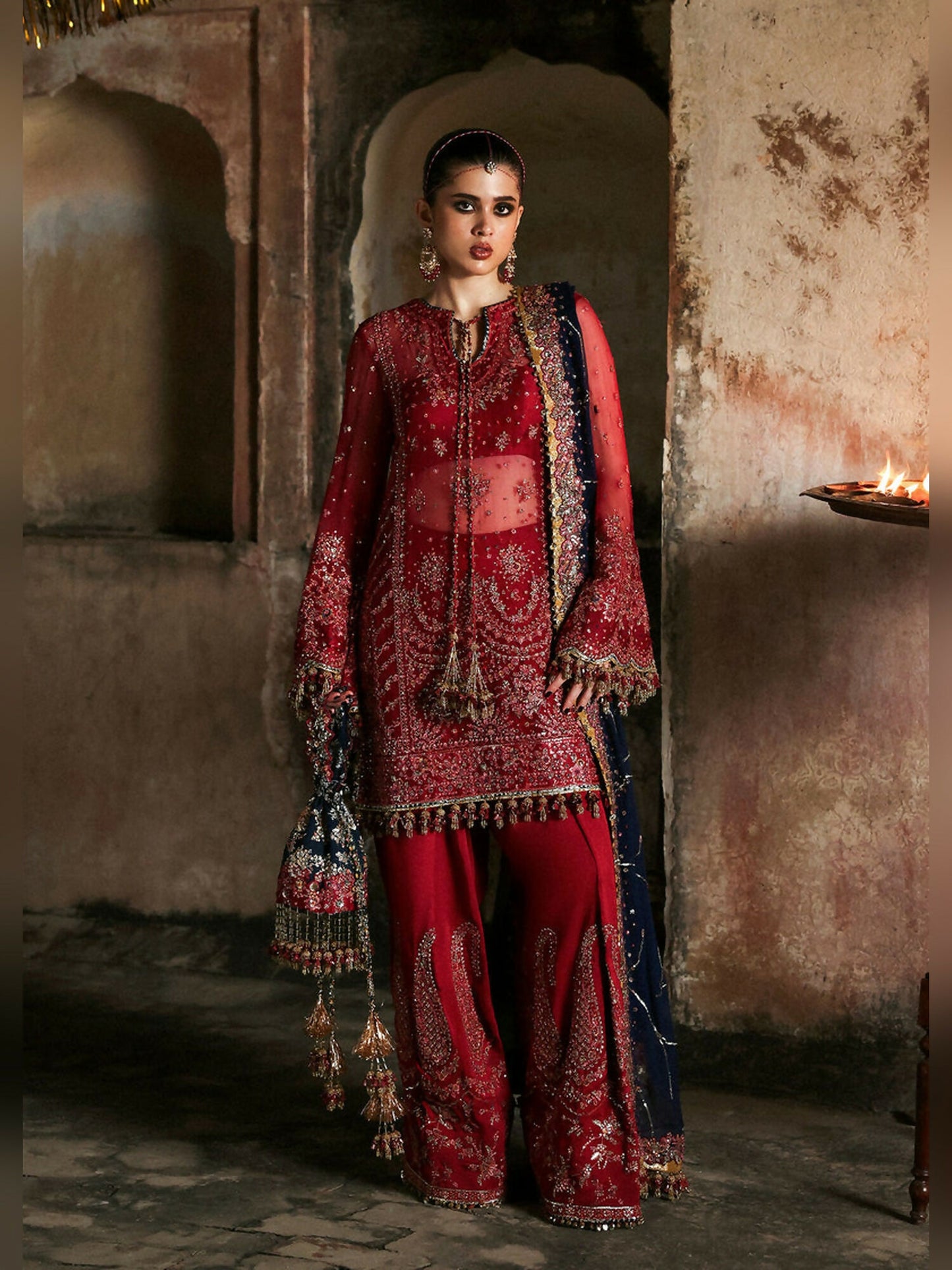 Hussain Rehar Massarat Festive Unstitched'25 Chiffon 3-Piece Suit-Shahrbano