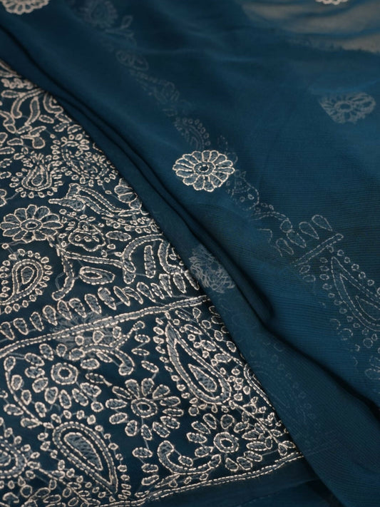 AB Hand Embroideries Chiffon Embroidered Unstitched 2-Piece Suit