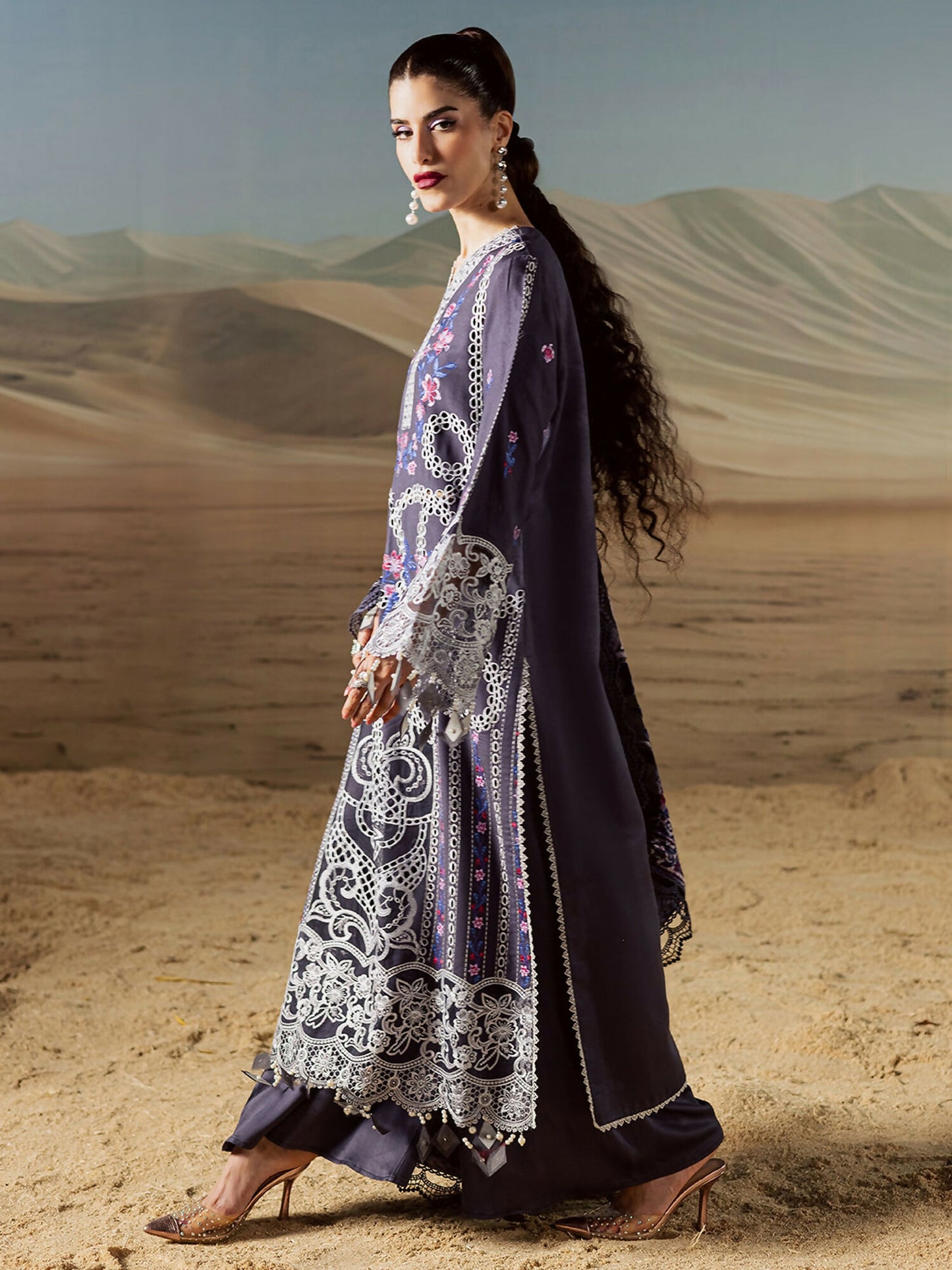 Mahnur Amelia Kotrai Embroidered Stitched 3-Piece Suit-CK-005