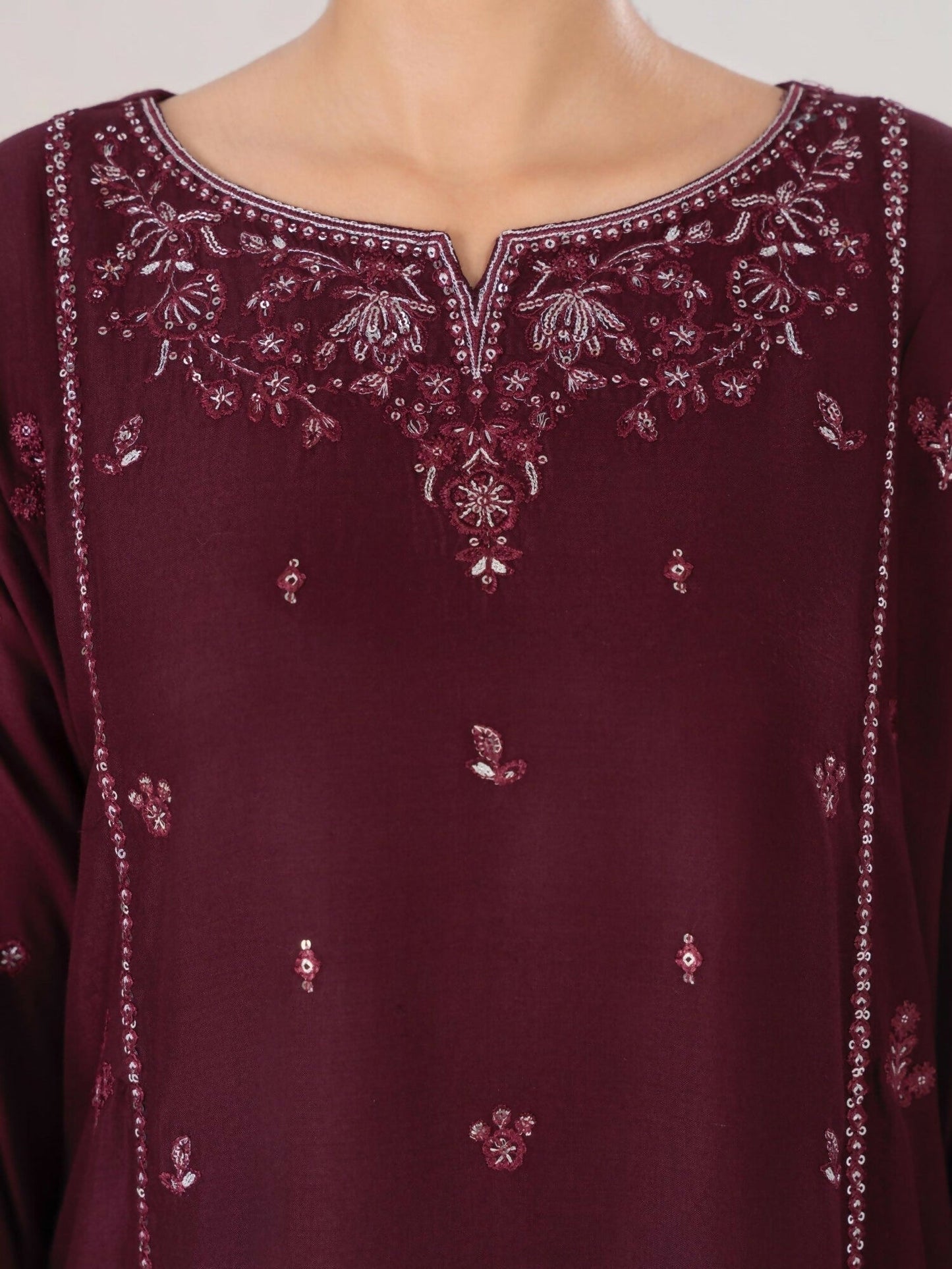 Stylish Collection Aaraish Linen Embroidered Stitched 2-Piece Suit-Lara