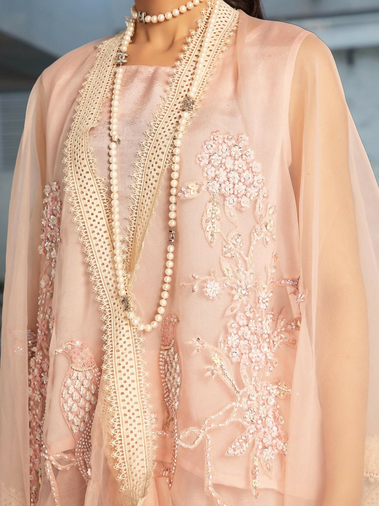 Shiza Hassan Sublime Luxury Pret Organza Embellished Stitched 3-Piece Suit-Alena