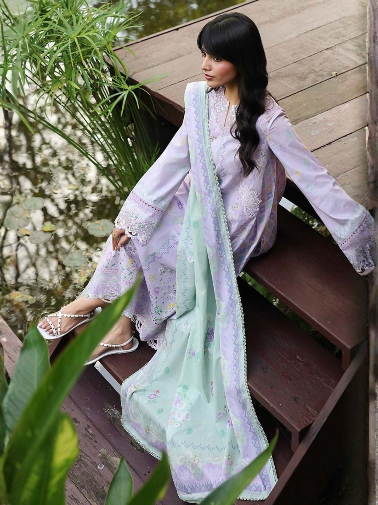 Qalamkar Qprints Lawn'26 Embroidered Unstitched 3-Piece Suit-AX-03-(B)-Fiona