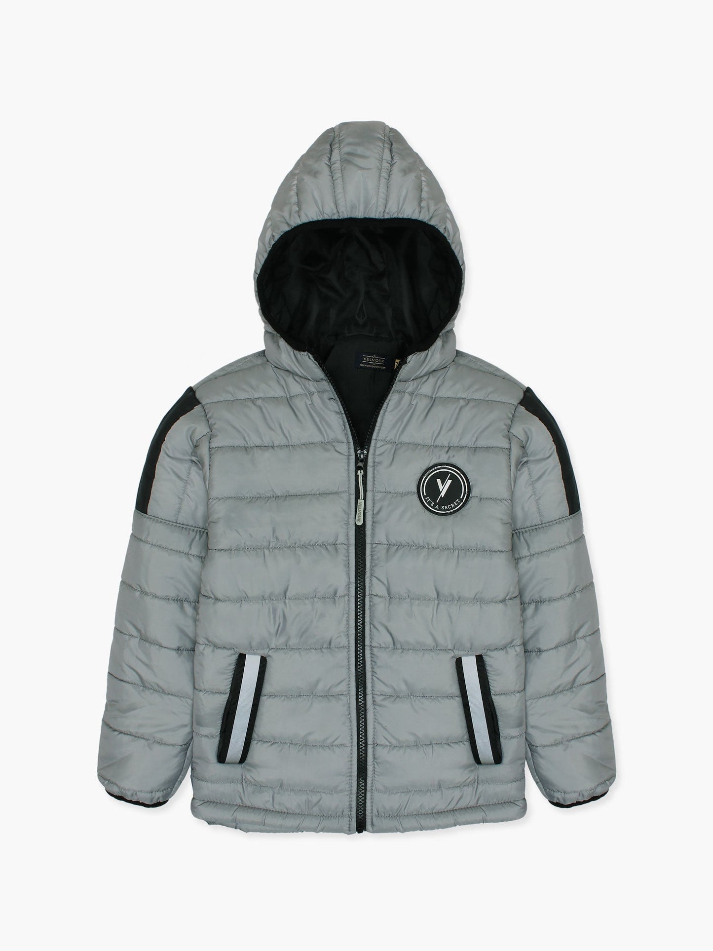 Velvour Full Sleeves Hooded Puffer Jacket-VJ63-B