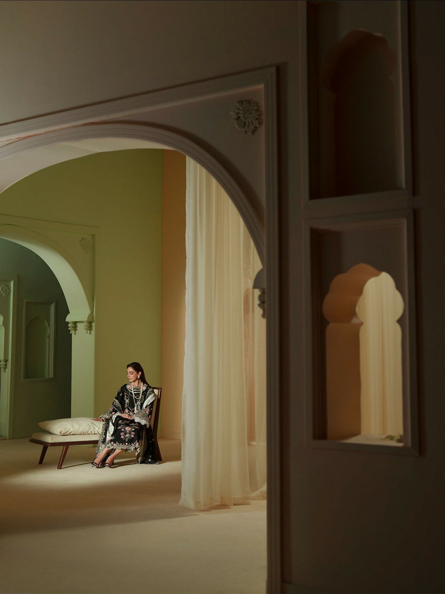 Binilyas Mashriq Luxury Lawn'26 Embroidered Unstitched 3-Piece Suit-D-112-B