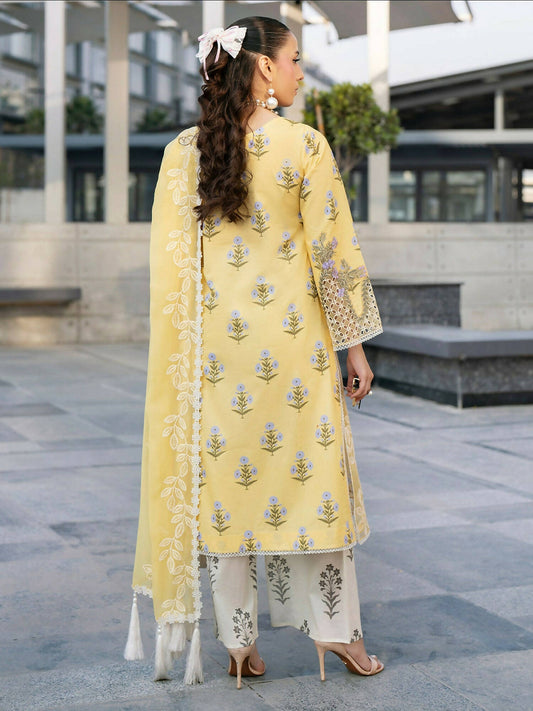 Mahnur Broadway Luxury Lawn'26 Embroidered Unstitched 3-Piece Suit-BW-006