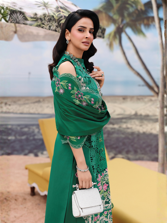 Parishay Monaco Luxury Lawn'26 Embroidered Unstitched 3-Piece Suit-MN-05