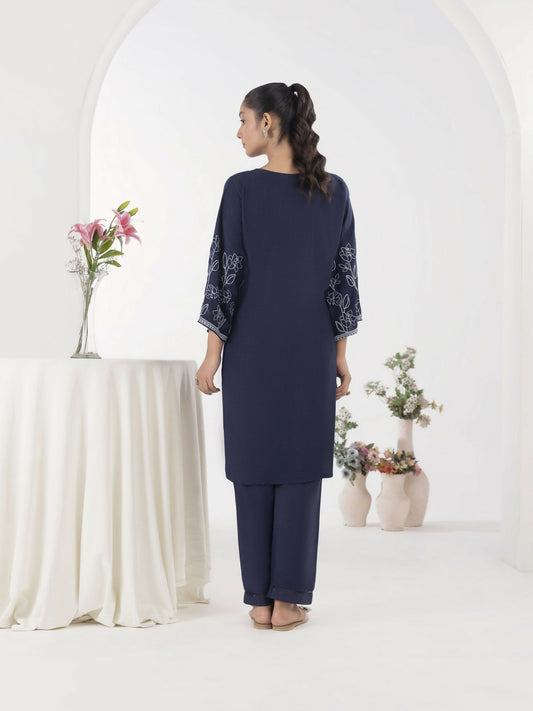 Stylish Collection Aaraish Linen Embroidered Stitched 2-Piece Suit–Embellish Blue