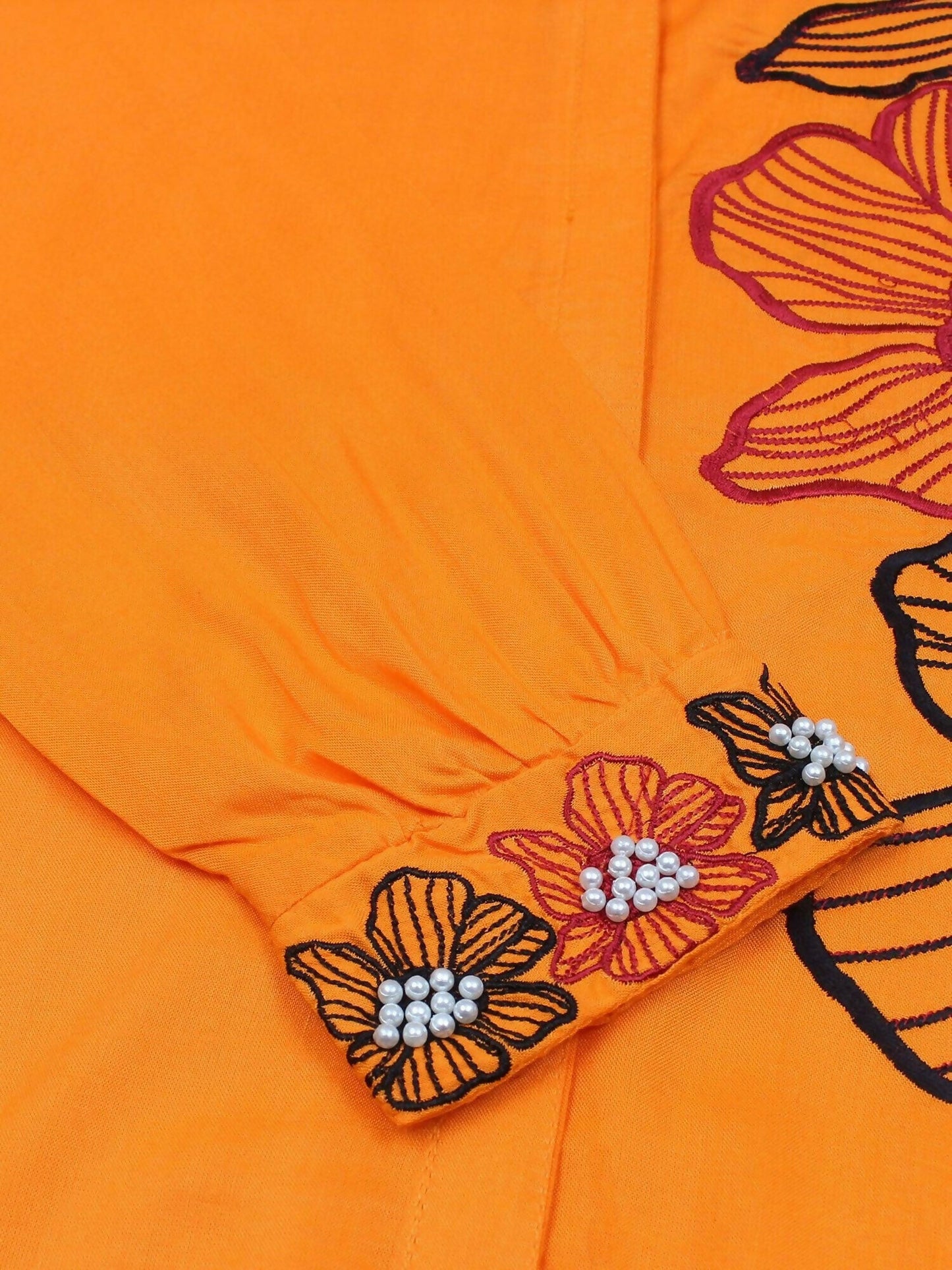Velvour Girls Cotton Embroidered Co-ord Set-VG135-B