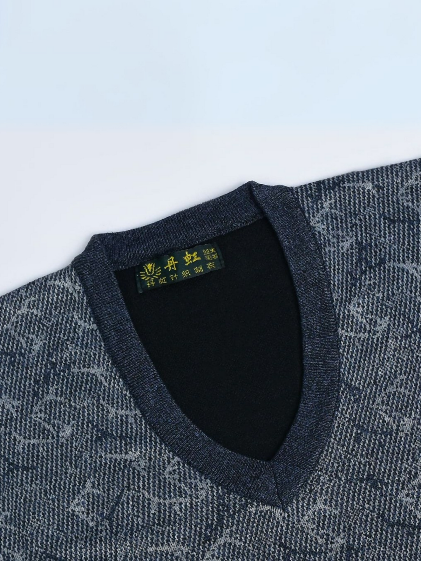 Men V Neck Synthetic Wool Sweaters-14151