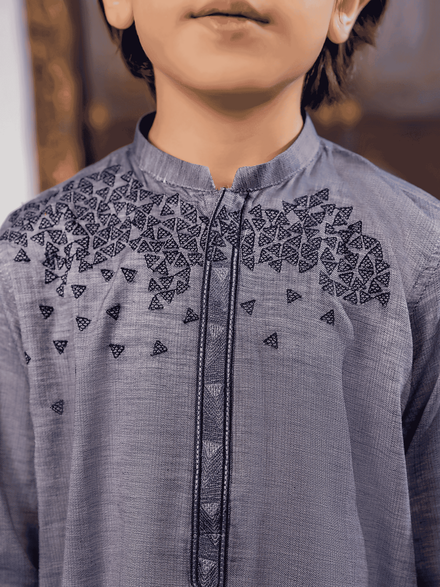 Velvour Boys Cotton Embroidered Stitched Kurta-VB199-A