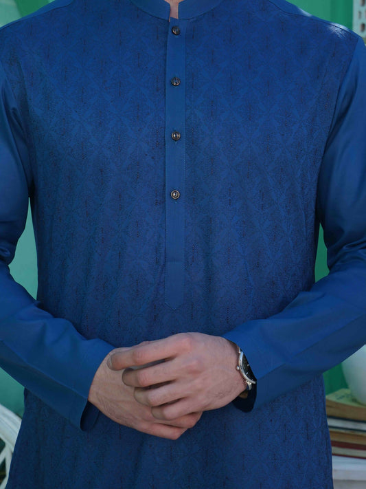 Fabrich Bespoke Cotton Embroidered Unstitched Shalwar Kameez -FAB-5898