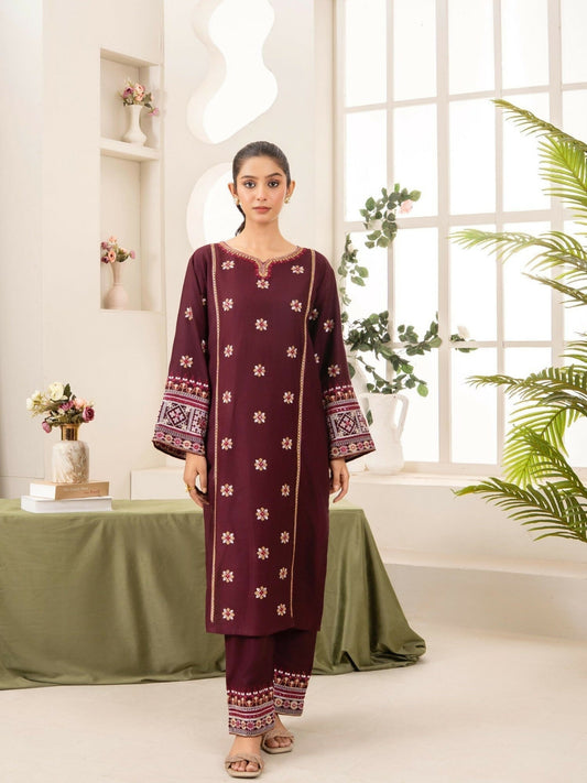 Stylish Collection Aaraish Linen Embroidered Stitched 2-Piece Suit-Nazakat