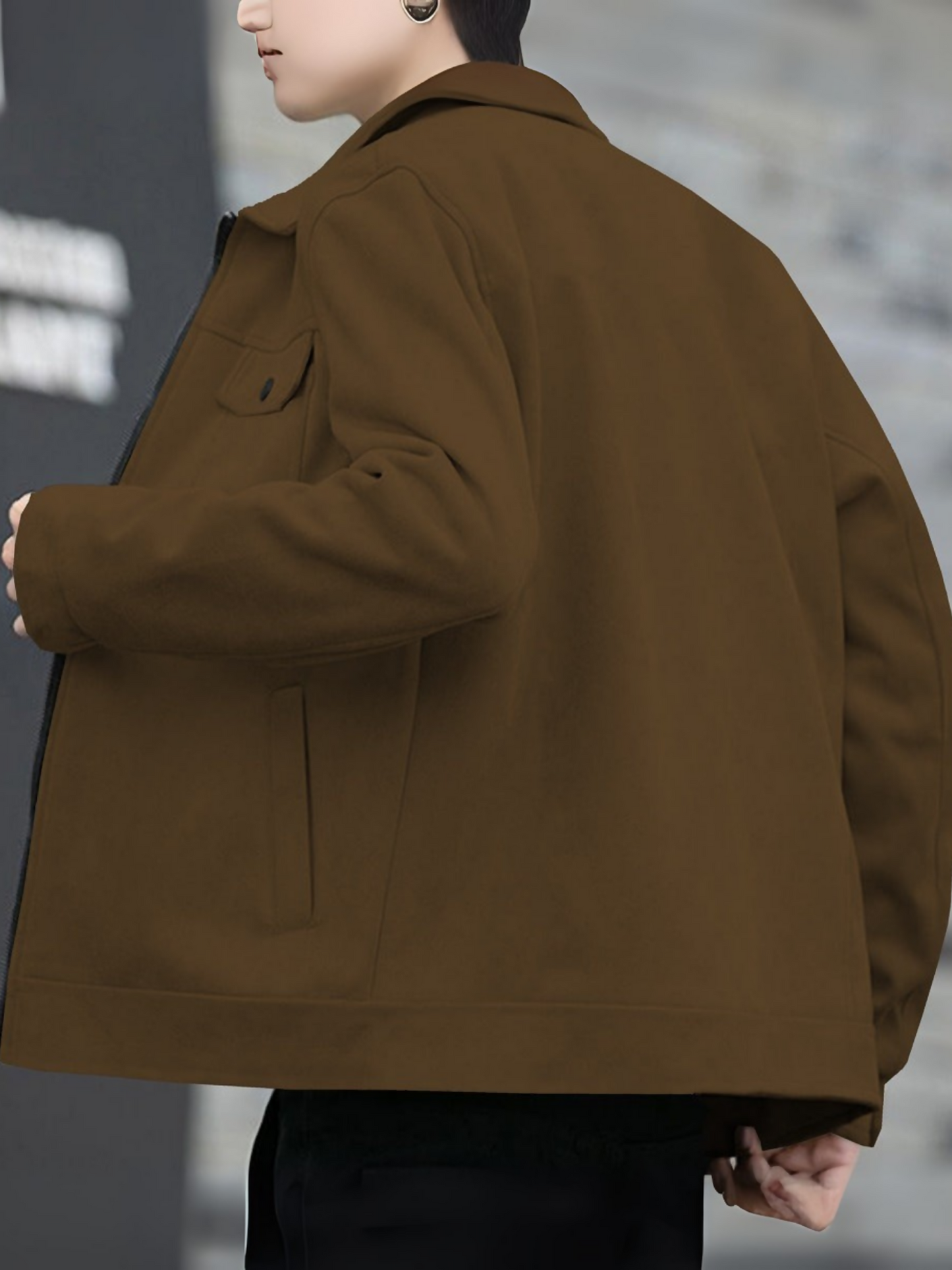 Jupiter Soft Shell Tow Pockets Bomber Jacket For Men-14996