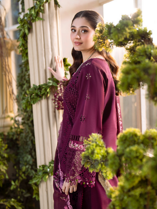 Binilyas Freesia Luxury Lawn Embroidered Unstitched 3-Piece Suit-106 - A