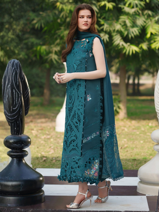 Parishay Summer Queen Lawn Embroidered Unstitched 3-Piece Suit-SQ-04