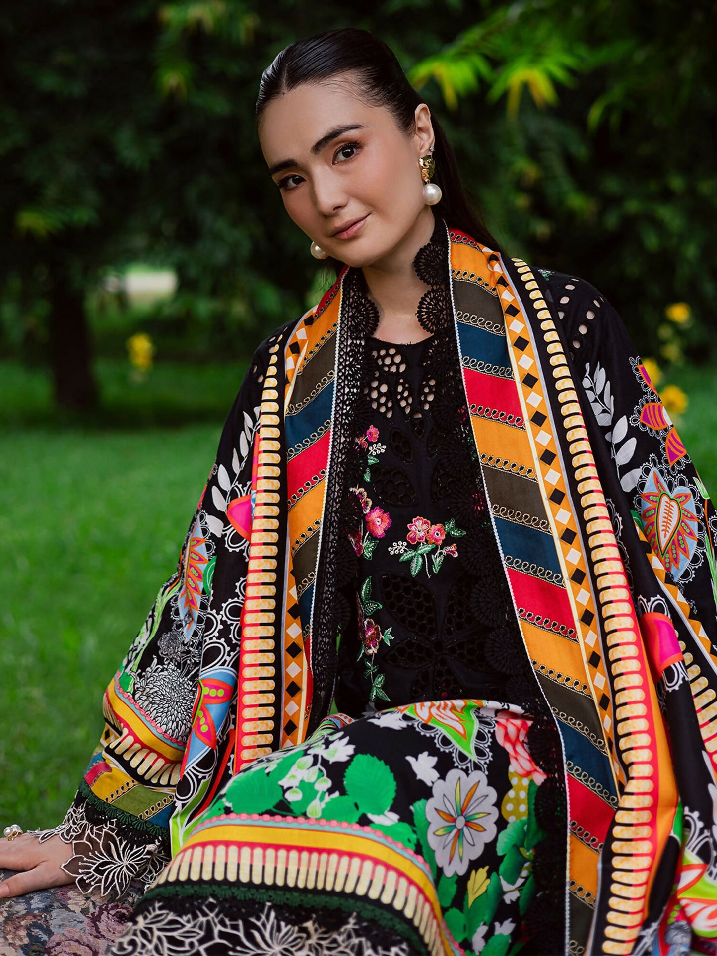 Mahnur Gardenia Khaddar Embroidered Unstitched 3-Piece Suit-GR-06