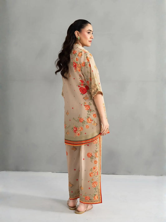 Panache Apparel Dear Summer Silk Lawn Printed Co-Ord Set-Verdant