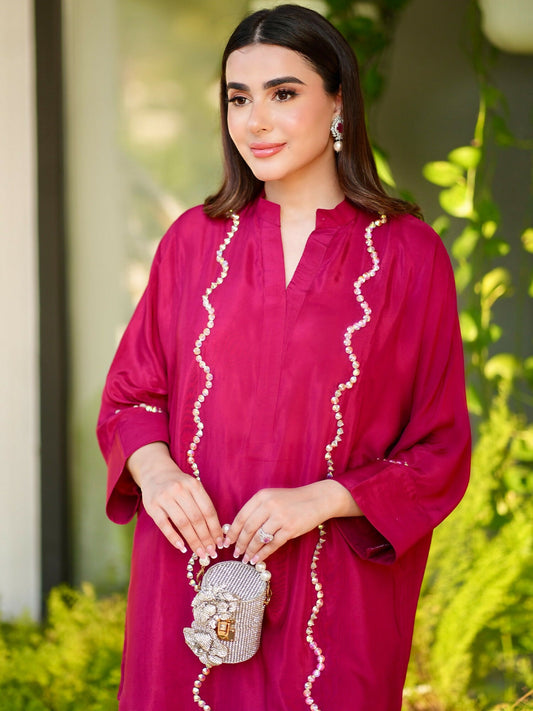 Allure By IH Co-Ord Drop 1 Thai Silk Embellished Co-Ord Set-Macy