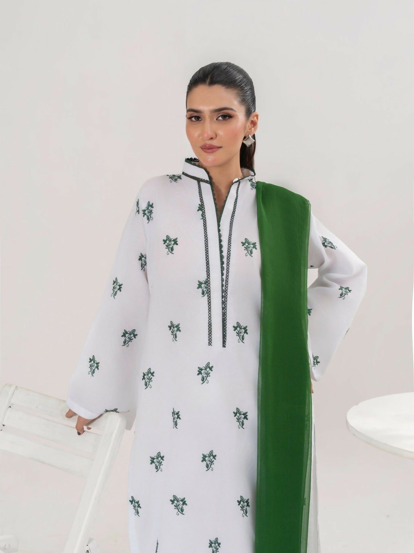Stylish Collection Saya Pret Cotton Embroidered 3-Piece Suit-Azadi
