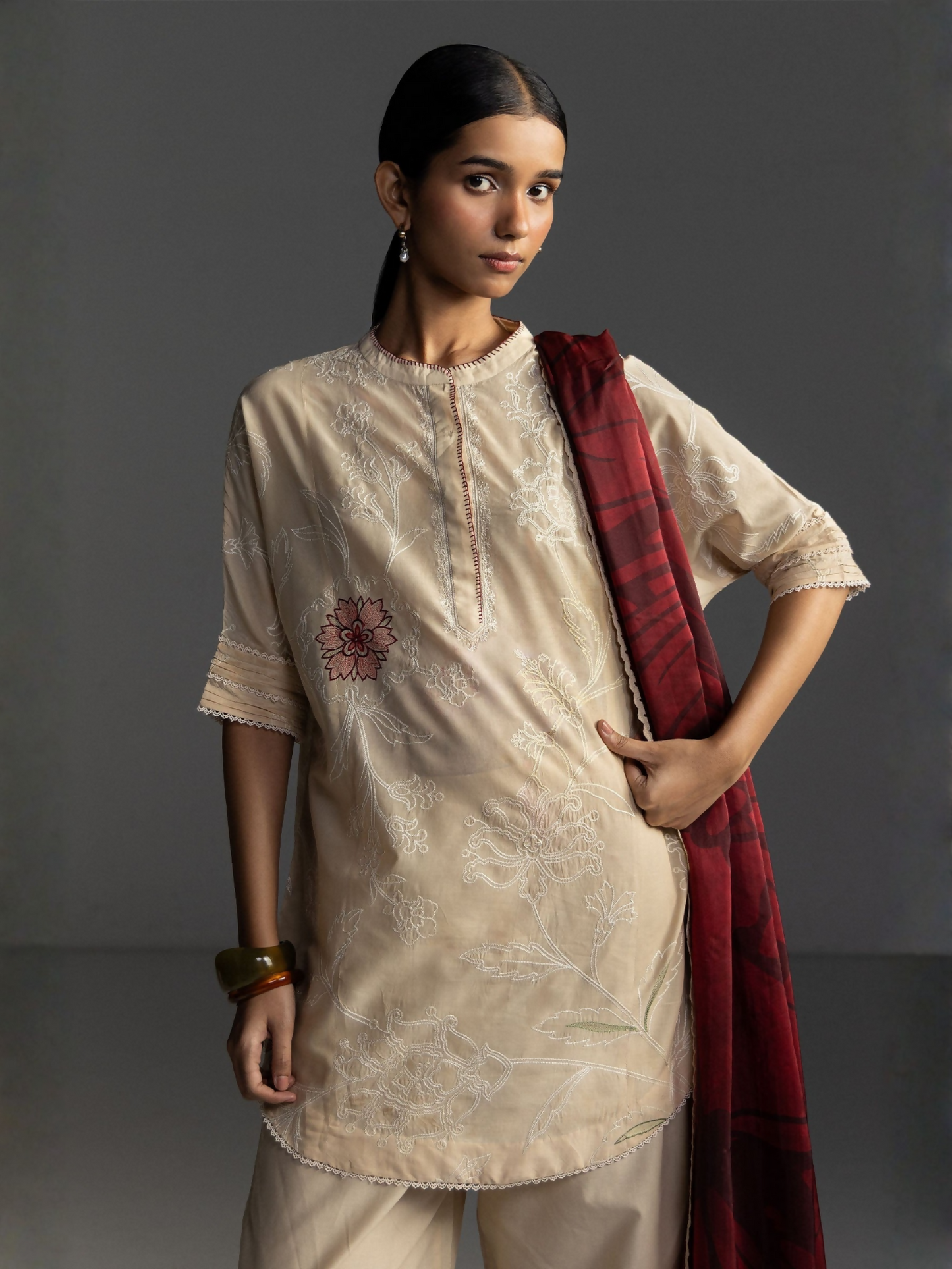 COCO by Zara Shahjahan Lawn'26 Embroidered Unstitched 3-Piece Suit-Isla-4A