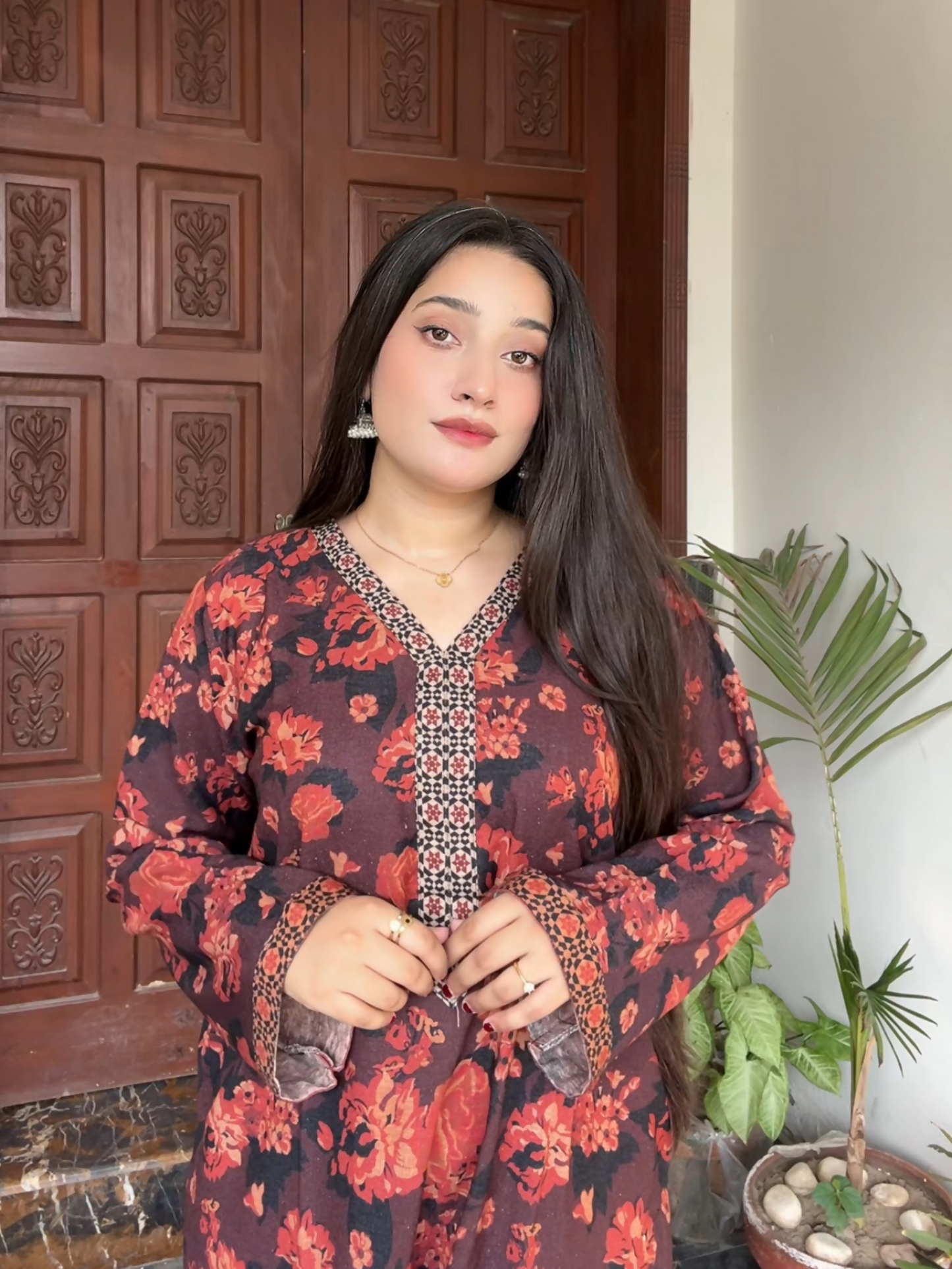 Bin Shaukat Khaddar Printed Stitched 2-Piece Suit