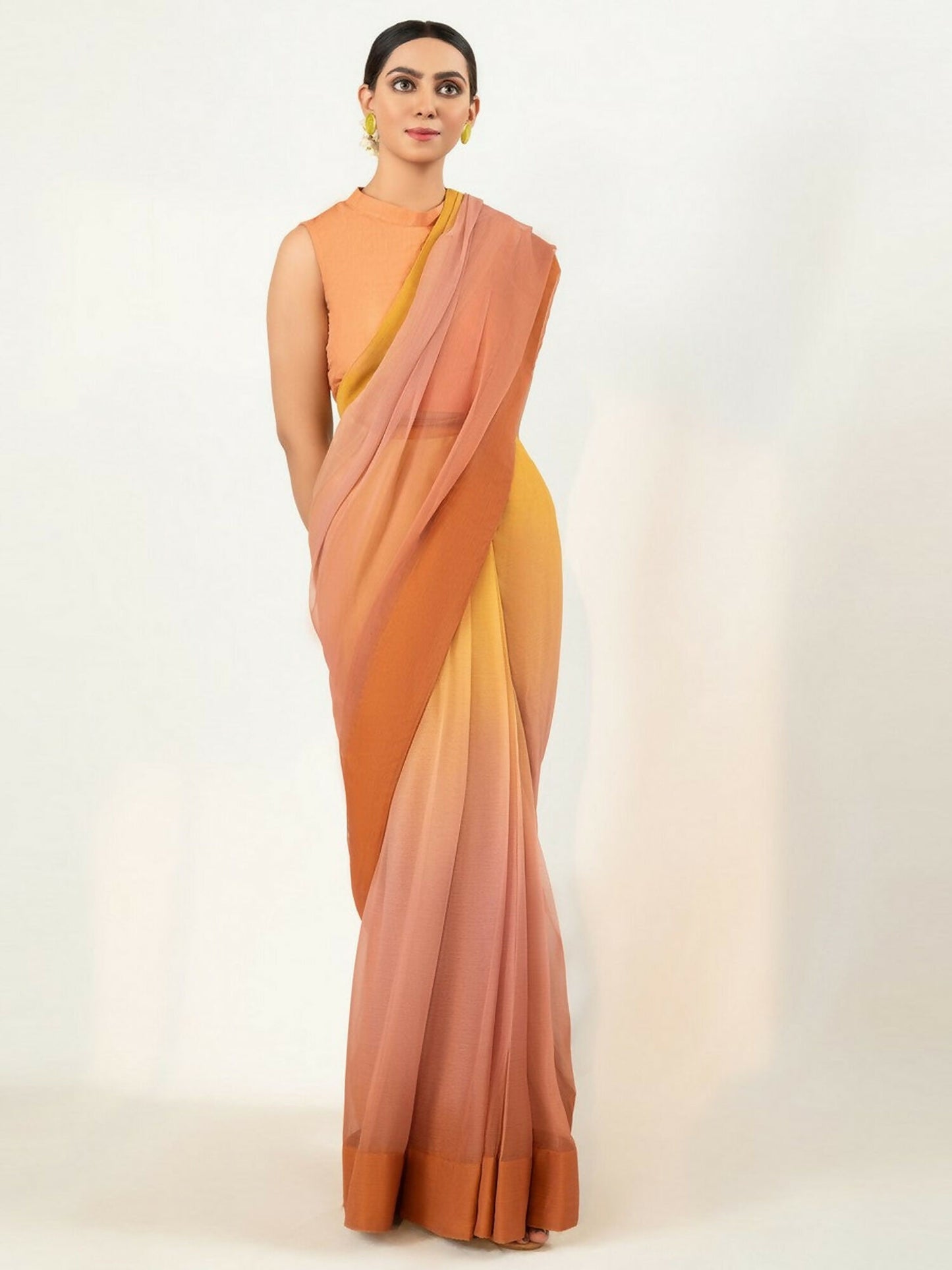Imran Aftab Chiffon Printed Unstitched Saree-IASC 11