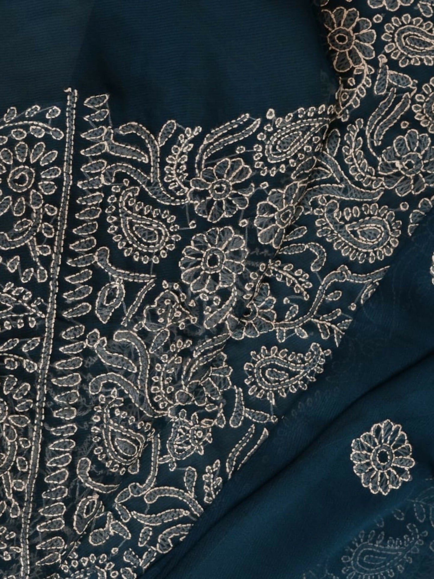 AB Hand Embroideries Chiffon Embroidered Unstitched 2-Piece Suit