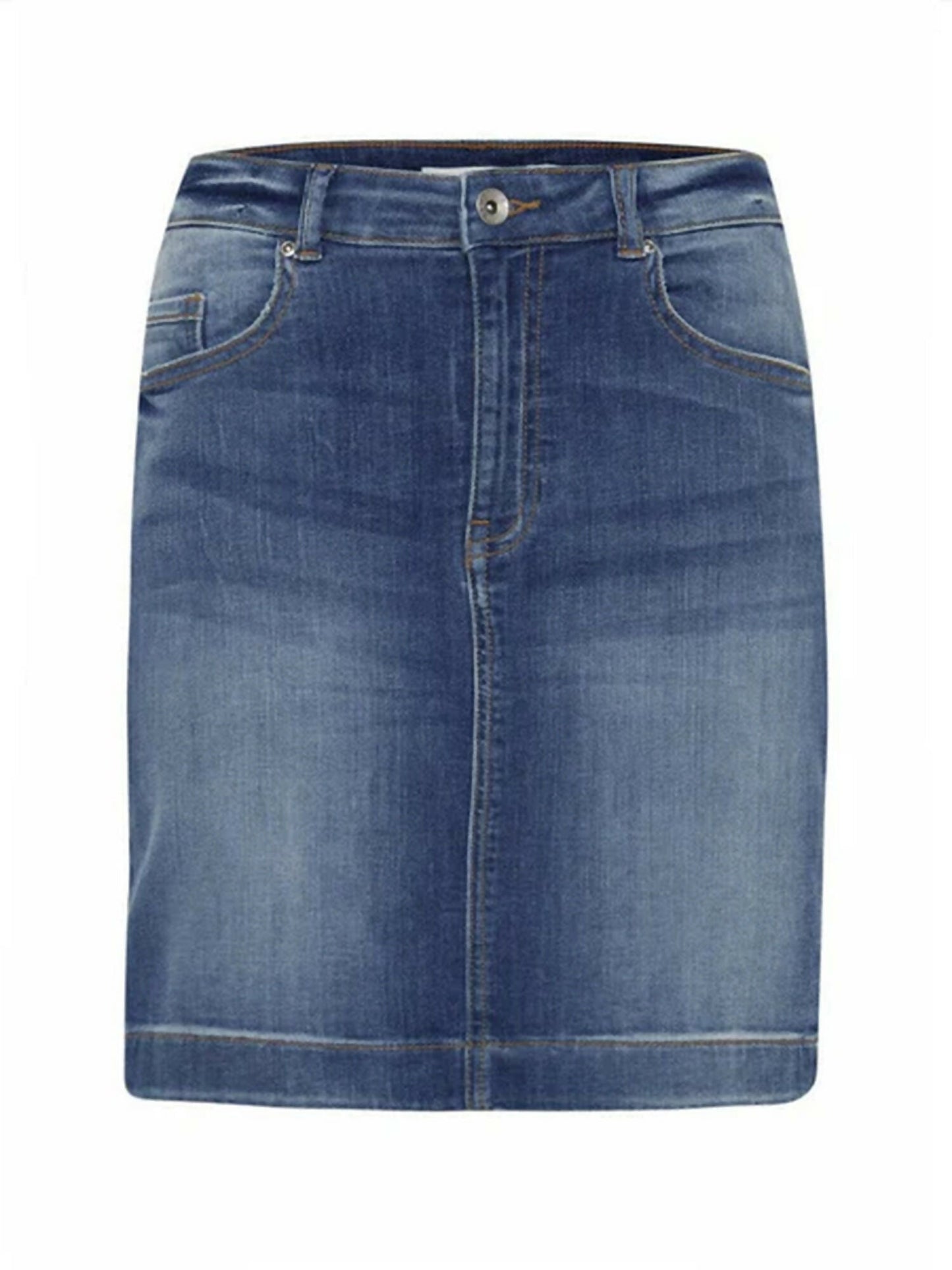 Funky's Plain Mid length Denim/Jeans Skirt Waist-11448