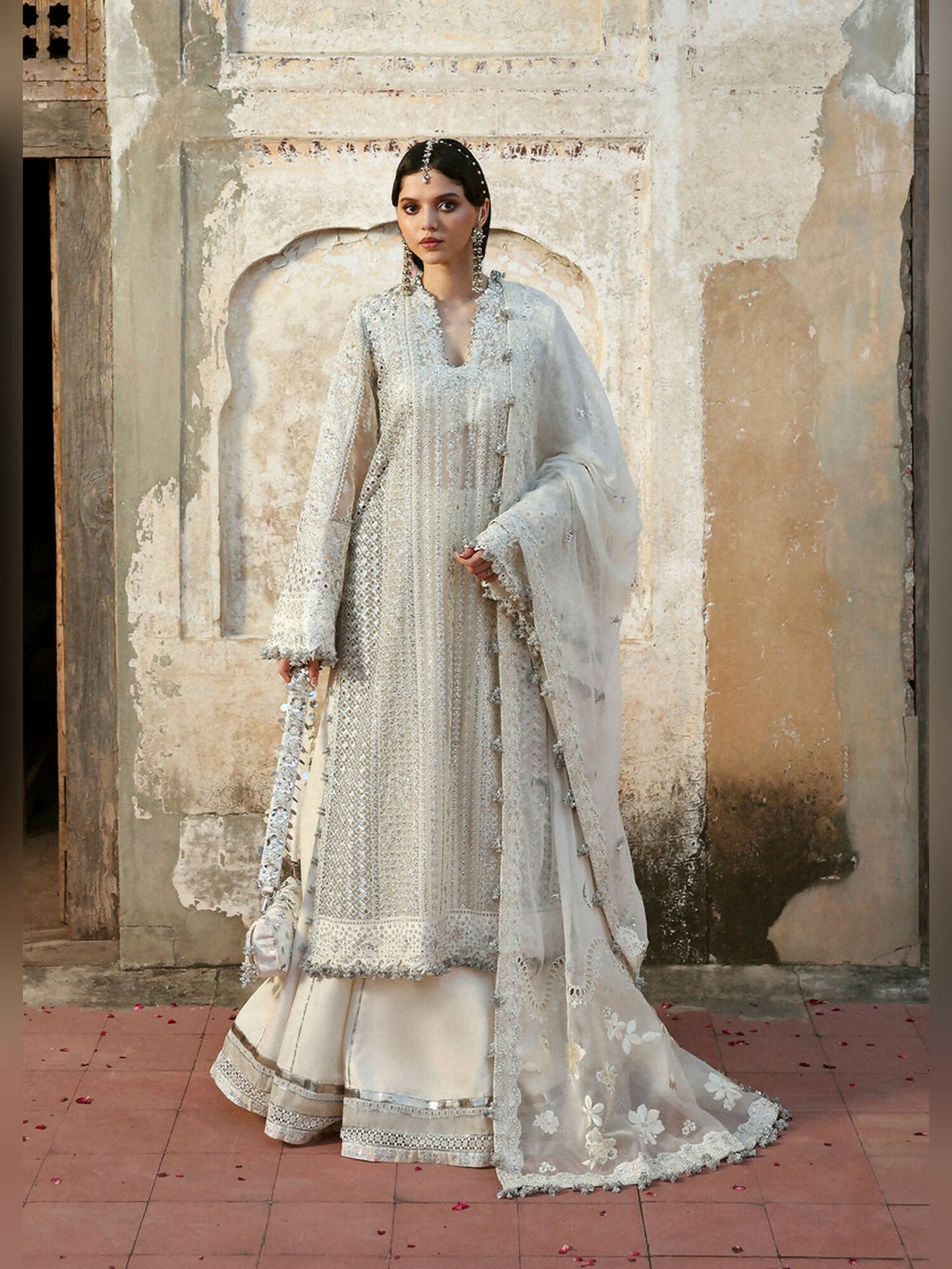 Hussain Rehar Massarat Festive Unstitched'25 Organza 3-Piece Suit-Sitara