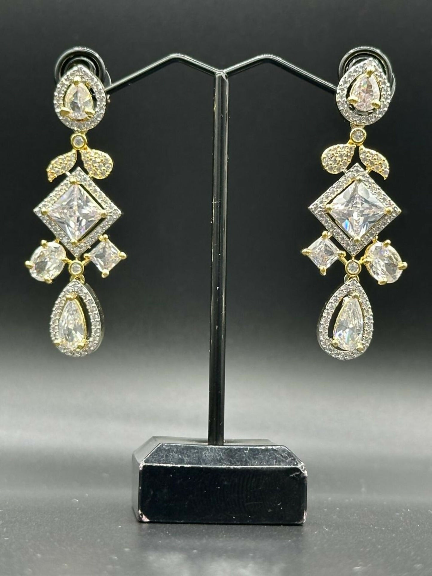 H&A Jewellery One Carat Silver and Gold Plated Earrings
