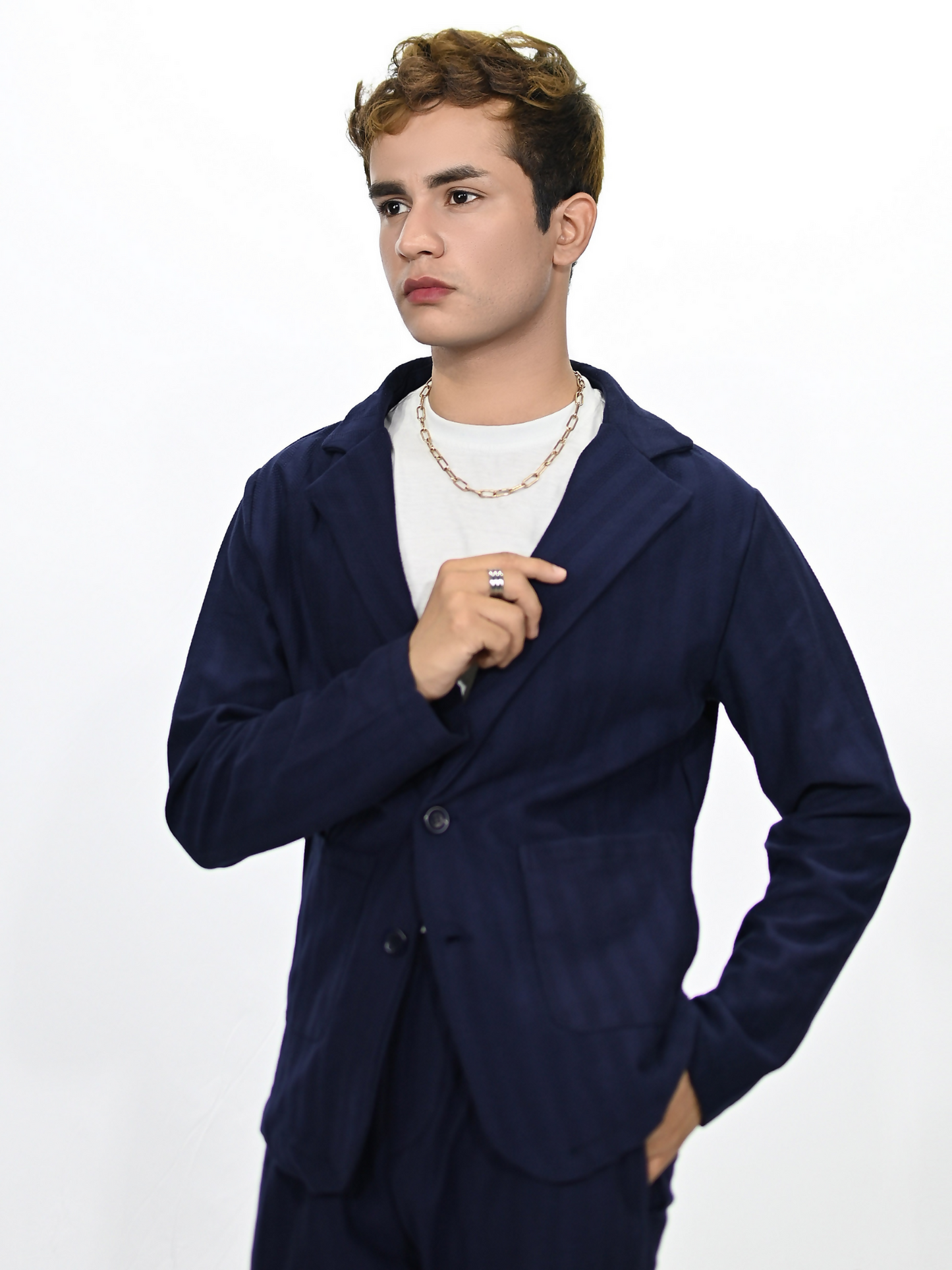 Jupiter Celebrity Self Textured Casual Pant Coat-14865
