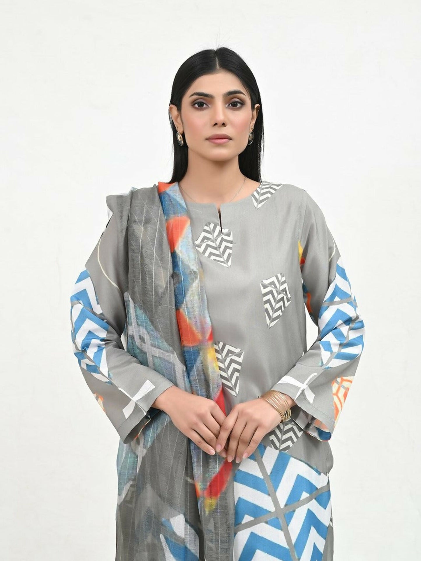 Imran Aftab Basant Mela Raw Silk Printed Unstitched 3-Piece Suit-IARP 02