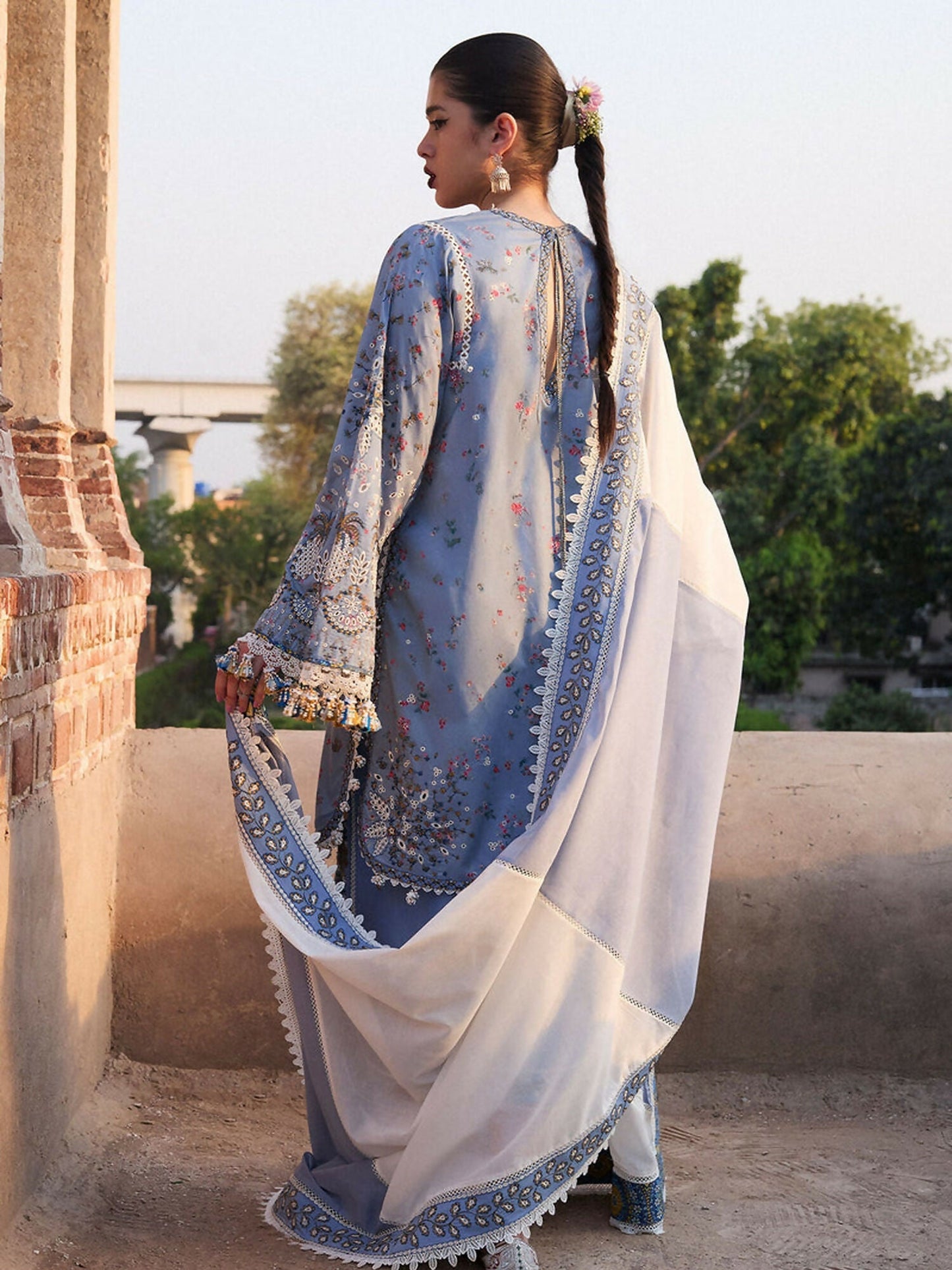 Hussain Rehar Nirmal SS'25 Lawn Embroidered Unstitched 3-Piece Suit-Fira