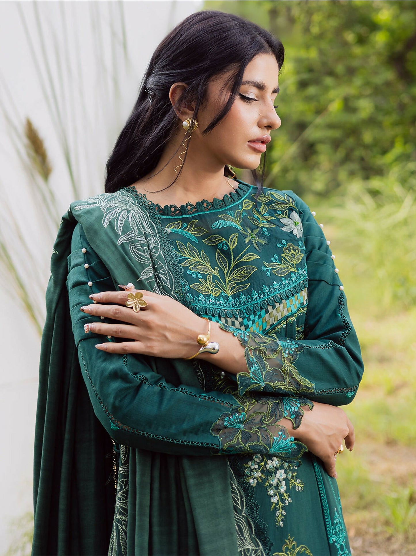 Parishay Winterwood Tales Khaddar Embroidered Unstitched 3-Piece Suit- WW - 08