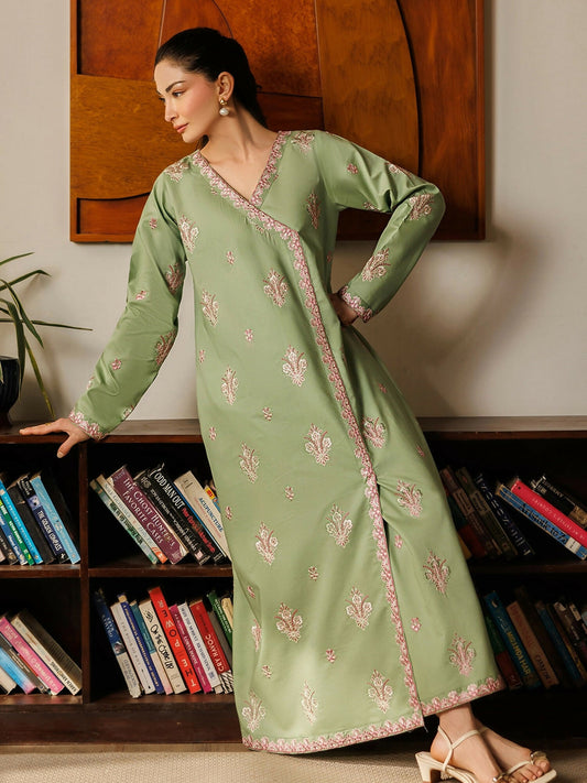 Panache Apparel Mistfall Ramadan Edit Cotton Embroidered Stitched Suit-Vera