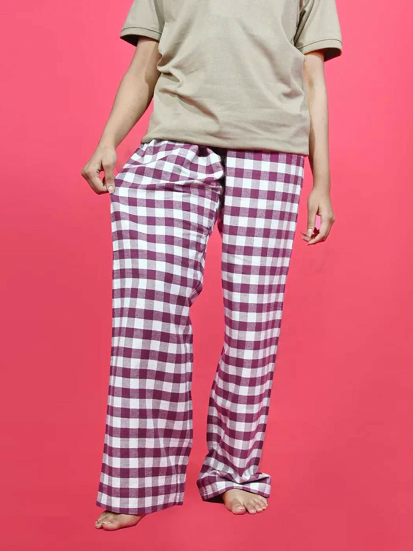 Funky's Printed Checked Loungewear Trouser-14627