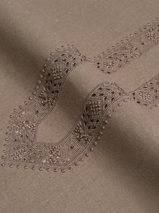 Fabrich Men Khaddar Cutwork Embroidered Unstitched Shalwar Kameez-GTS-KB-019