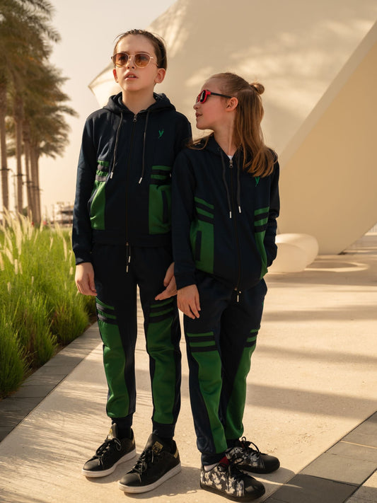 Velvour Fleece Hooded Tracksuit-VWT31-B