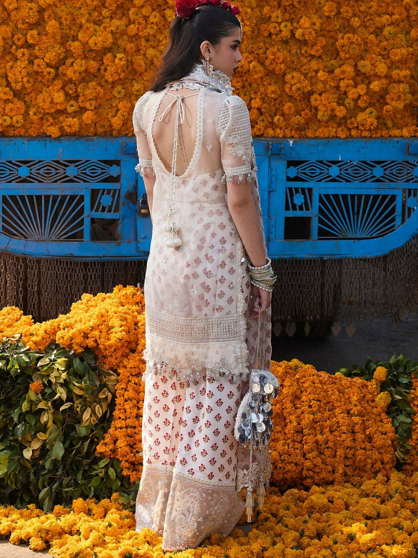 Hussain Rehar Darlings Festive 25' Organza Embroidered Unstitched 3-Piece Suit-Zareen