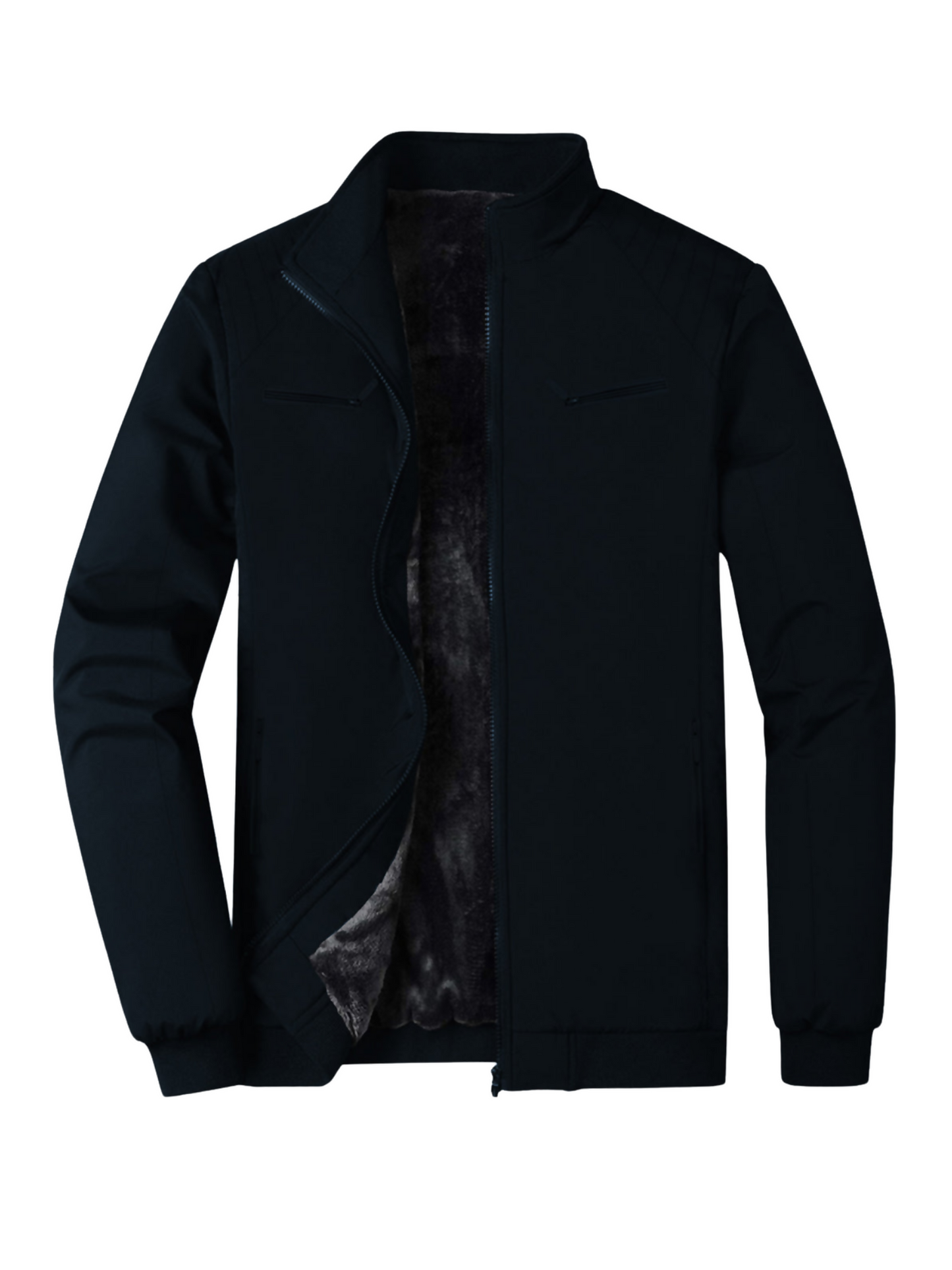 Funky's Elegant Front Zip Sherpa Winter Jacket-14813