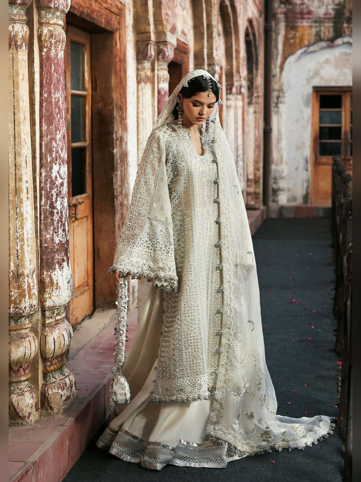 Hussain Rehar Massarat Festive Unstitched'25 Organza 3-Piece Suit-Sitara