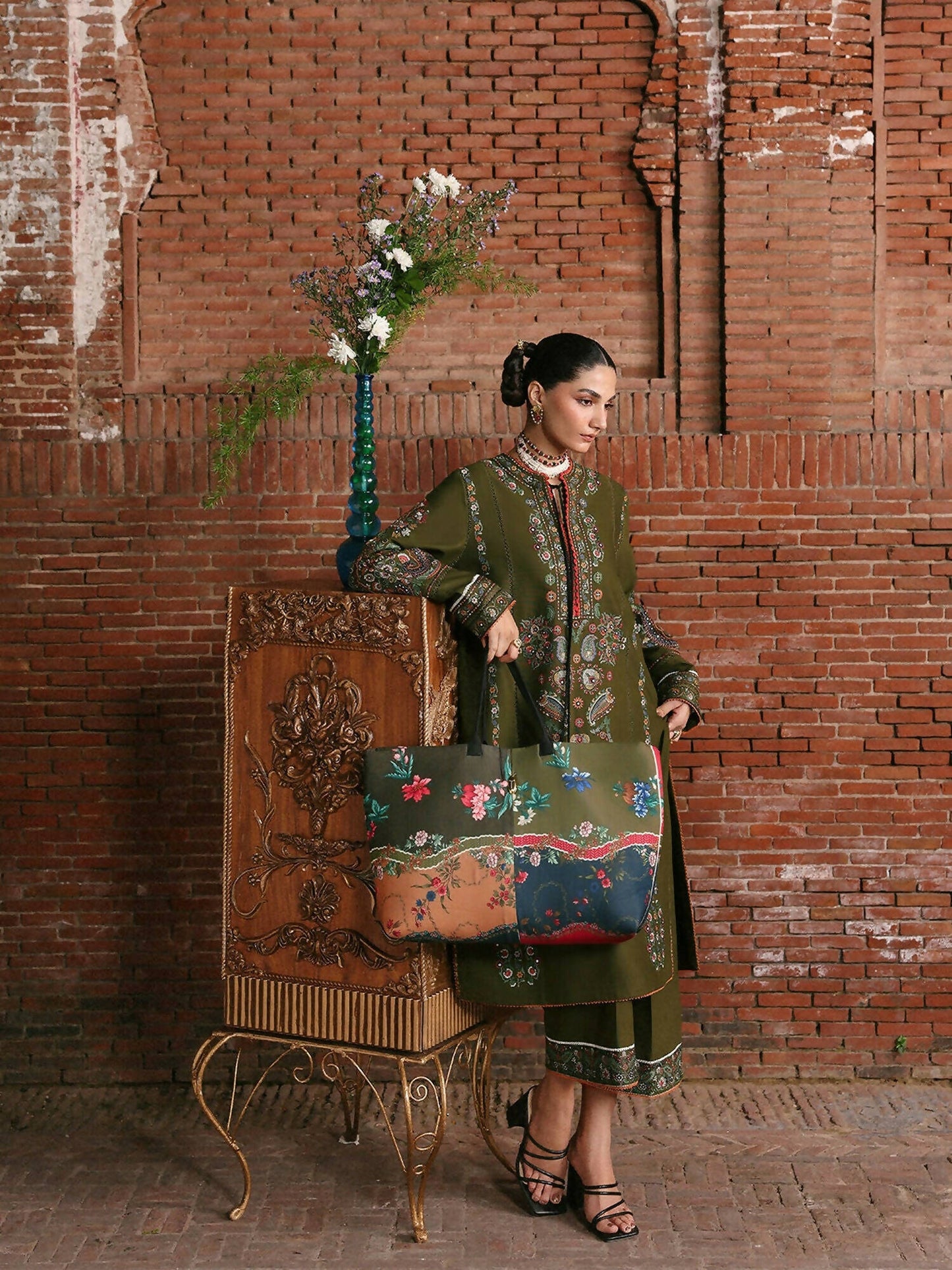 Jugnu By Hussain Rehar Khaddar'25 Embroidered Unstitched 3-Piece Suit-Soni