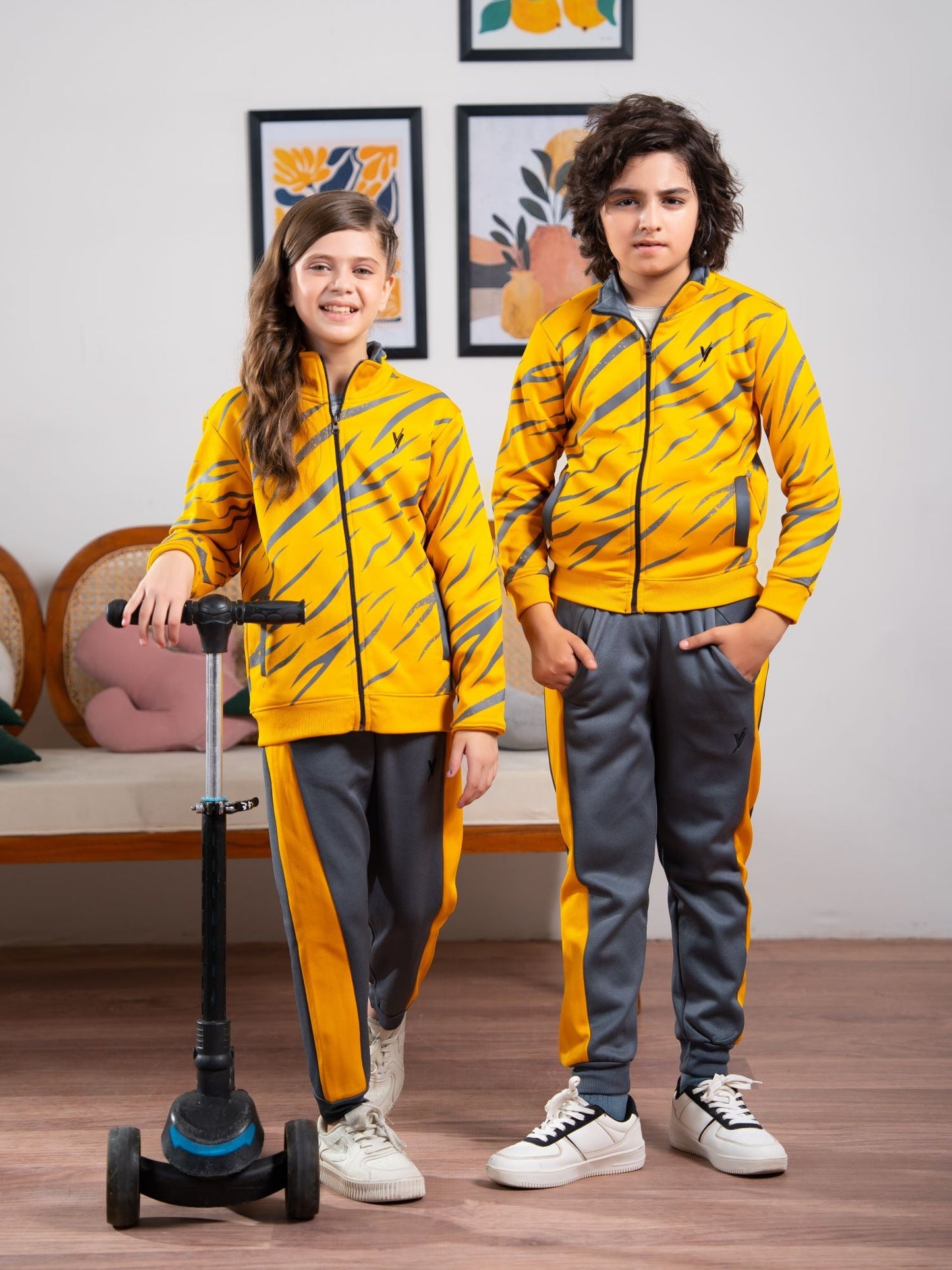 Velvour Fleece Mock Neck Tracksuit-VWT27-B