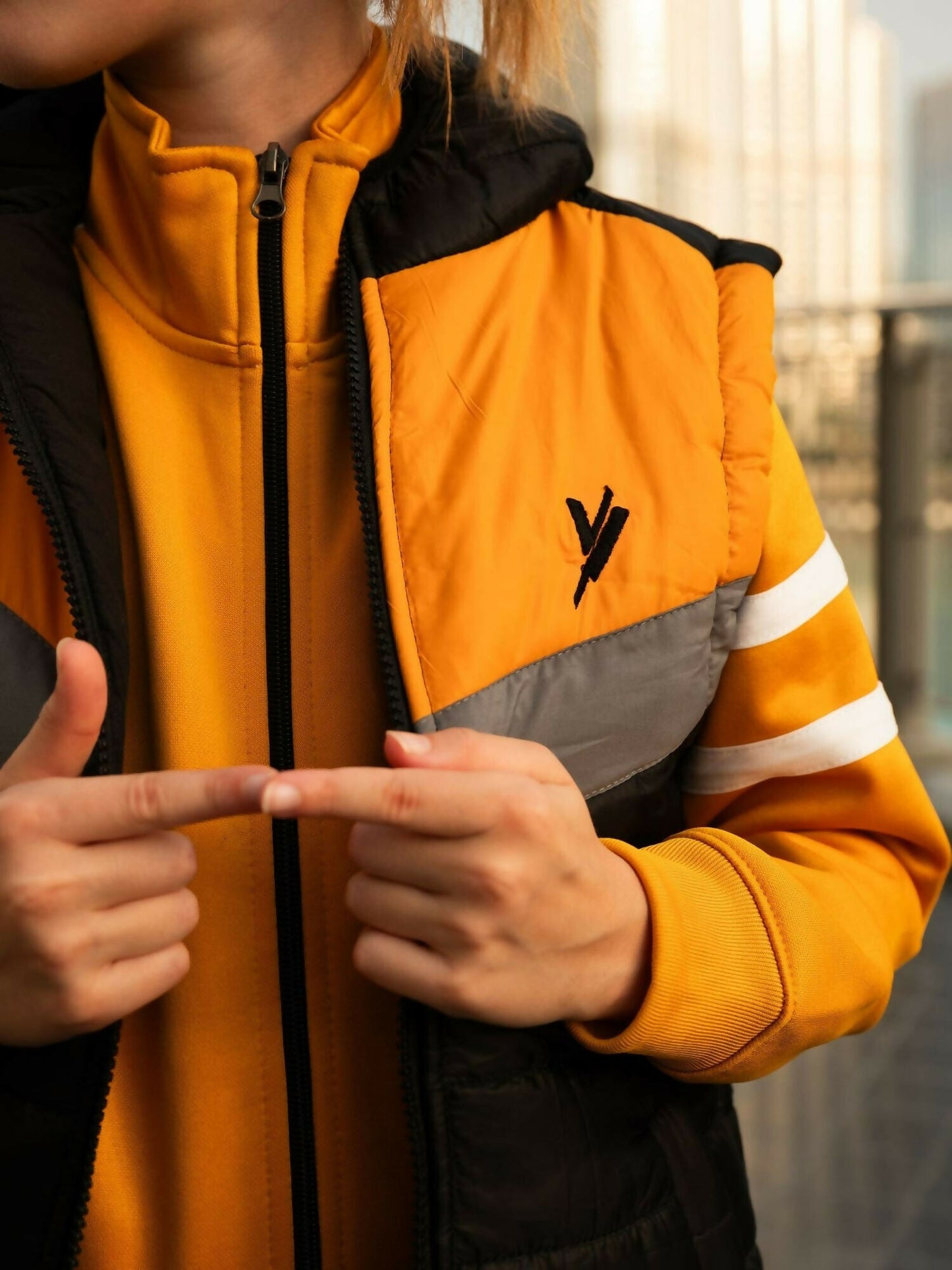 Velvour Sleeveless Hooded Puffer Jacket-VJ29-A